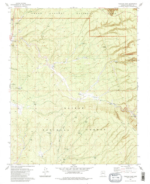 TUSAYAN EAST, AZ 7.5' 1981 [Map] United States Geological Survey - Wide World Maps & MORE!