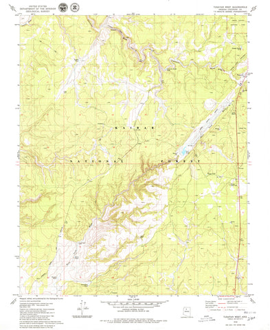 TUSAYAN WEST 7.5' [Map] United States Geological Survey - Wide World Maps & MORE!