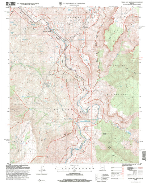 Verde Hot Springs, Arizona (7.5'×7.5' Topographic Quadrangle) - Wide World Maps & MORE!
