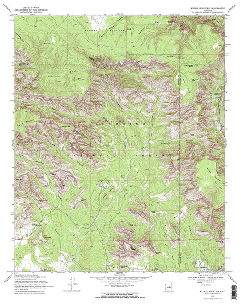 Wilson MOUNTAIN, AZ 7.5' 1969 [Map] [Jan 01, 2017] United States Geological Survey - Wide World Maps & MORE!