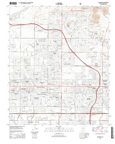 Buckhorn, Arizona (US Topo 7.5'×7.5' Topographic Quadrangle) - Wide World Maps & MORE!
