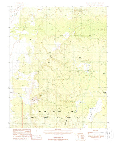 Buck Pasture Canyon, AZÊ7.5' PE 1988 [Map] United States Geological Survey - Wide World Maps & MORE!