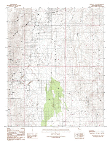 MEADVIEW SOUTH, AZ 7.5' PE 1989 Map United States Geological Survey - Wide World Maps & MORE!