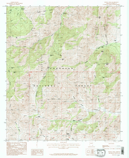 Apache, AZÊ7.5' PE 1987 [Map] United States Geological Survey - Wide World Maps & MORE!