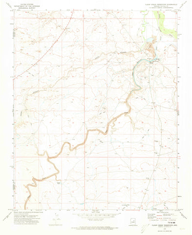 Clear Creek Reservoir 7.5' AZ 1970 - Wide World Maps & MORE!