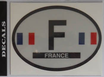 France Reflective Oval Decal - Wide World Maps & MORE!