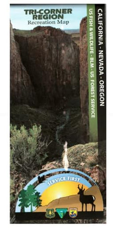 Tri-Corner Region Recreation Map (California-Nevada-Oregon) [Map] - Wide World Maps & MORE!