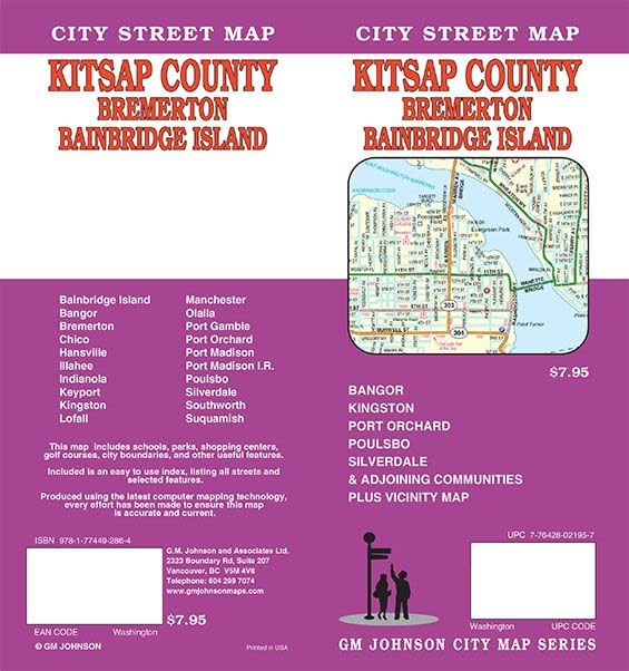 City Street Map Kitsap County / Bremerton / Bainbridge Island