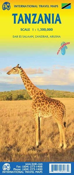 Tanzania Travel Reference Map 1:1.3M Waterproof [Map] ITMB Publishing Ltd - Wide World Maps & MORE!