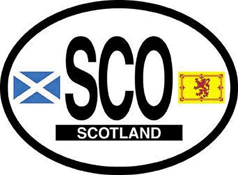 Flag-It Scotland Oval Decal for auto, Truck or Boat - Wide World Maps & MORE!