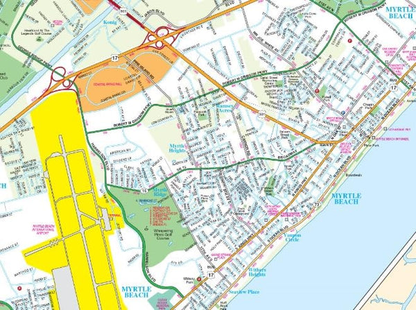 Myrtle Beach, South Carolina / North Carolina Street Map [Map] GM Johnson - Wide World Maps & MORE!