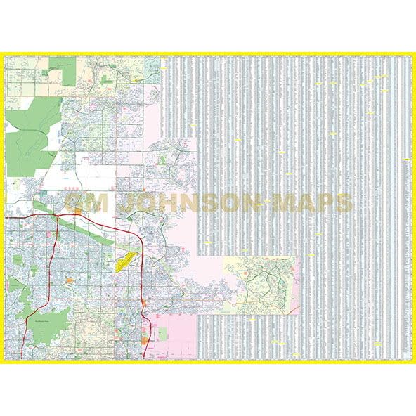 City Street Map Phoenix East, Scottsdale, Tempe and Mesa [Map] G. M. Johnson - Wide World Maps & MORE!