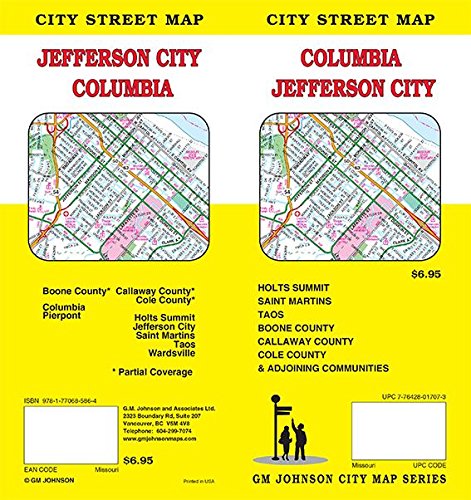 City Street Map Columbia / Jefferson City (Missouri)