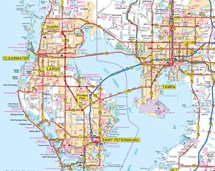 Tampa / St Petersburg – Ocala to Sarasota, Florida Regional Map [Map] GM Johnson - Wide World Maps & MORE!