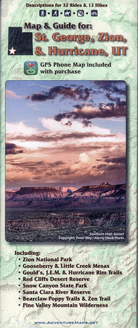 Map & Guide for St, George, Zion and Hurricane, UT [Map] Adventure Maps cartographers - Wide World Maps & MORE!