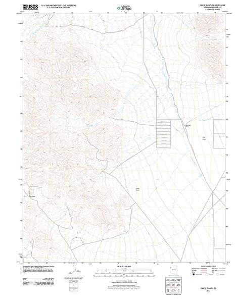 Gold Basin, Arizona 2011 (US Topo 7.5'×7.5' Topographic Quadrangle) [Map] United States Geological Survey - Wide World Maps & MORE!