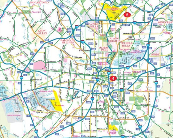 San Antonio ? Austin & the Hill Country, Texas Regional Map [Map] GM Johnson - Wide World Maps & MORE!