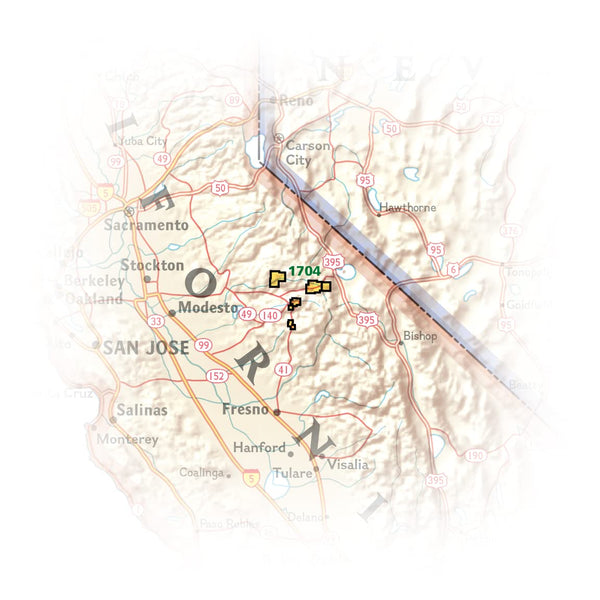 Yosemite National Park Day Hikes Map (National Geographic Topographic Map Guide, 1704) [Map] National Geographic Maps