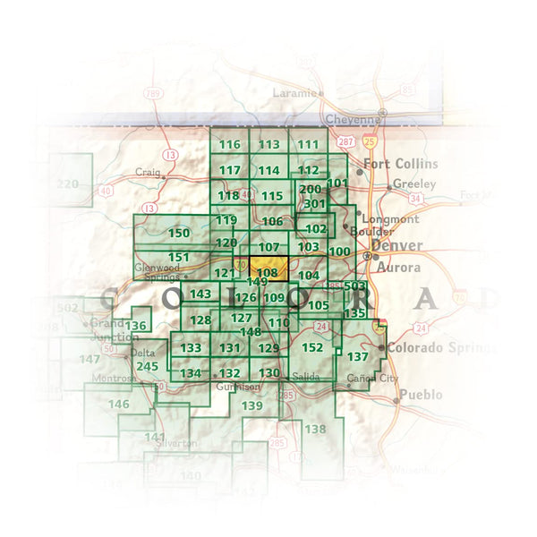 Vail, Frisco, Dillon (Colorado) Trails Illustrated Map, 108 - Wide World Maps & MORE!