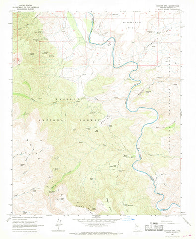 HORNER MTN, AZ 7.5' 1967 [Map] United States Geological Survey - Wide World Maps & MORE!