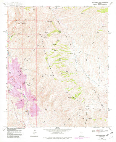HOT TAMALE PEAK, AZ 7.5'Ê1964 PR 1982 [Map] United States Geological Survey - Wide World Maps & MORE!