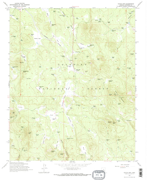 HUTCH MTN, AZ 7.5' 1965 [Map] United States Geological Survey - Wide World Maps & MORE!