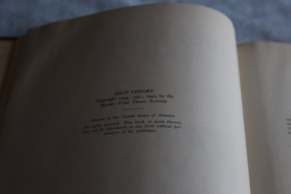 Shop Theory, Revised Edition - Henry Ford Trade School [Hardcover] Shop Theory Department, Henry Ford Trade - Wide World Maps & MORE!