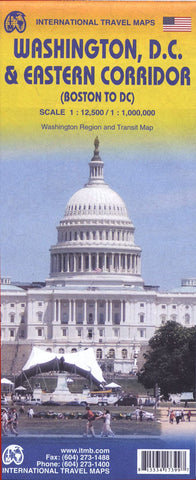 Washington D.C & Easern Corridor (from Boston to DC) [Map] ITMB Publishing LTD - Wide World Maps & MORE!