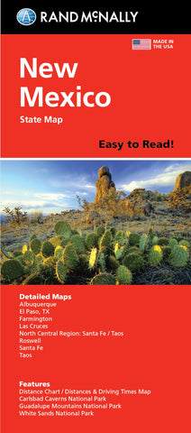Rand McNally Easy To Read Folded Map: New Mexico State Map - Wide World Maps & MORE!