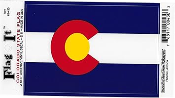 Colorado Flag Decal for Auto, Truck, or Boat - Wide World Maps & MORE!
