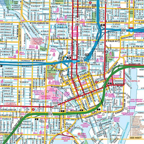 City Street Map Tampa (Florida) - Wide World Maps & MORE!
