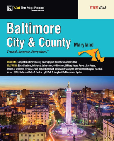 Baltimore MD City and County 2021 Street Guide Atlas [Spiral-bound] ADC - Wide World Maps & MORE!