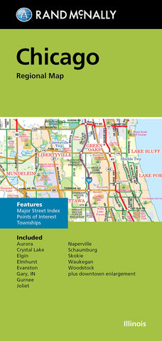Rand McNally Folded Map: Chicago Regional Map Rand McNally - Wide World Maps & MORE!