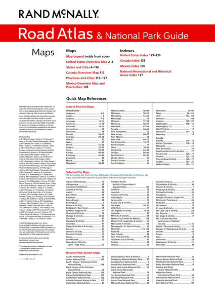 Rand McNally Road Atlas & National Park Guide 2024: United States Canada Mexico Rand McNally