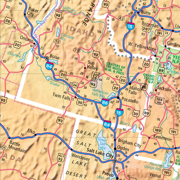 2024 Easy to Fold! United States Interstate Map - Wide World Maps & MORE!