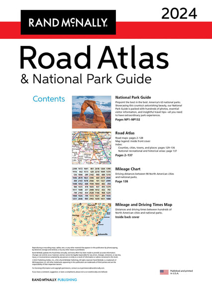 Rand McNally Road Atlas & National Park Guide 2024: United States Canada Mexico Rand McNally