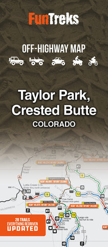 Off-Highway Map for Taylor Park, Crested Butte Colorado [Map] FunTreks Guidebooks and Matt Peterson - Wide World Maps & MORE!