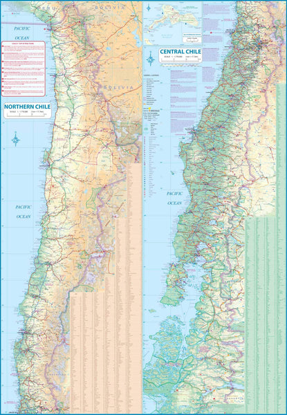 Chile Travel Reference Map Waterproof 1:1.77M - Wide World Maps & MORE!