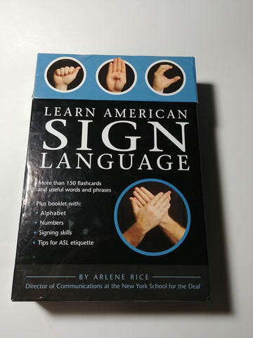 Learn American Sign Language [Cards] Arlene Rice - Wide World Maps & MORE!