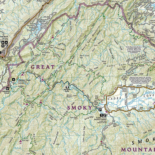 Great Smoky Mountains National Park Map (Trails Illustrated Topographic Map 229) Tennessee North Carolina