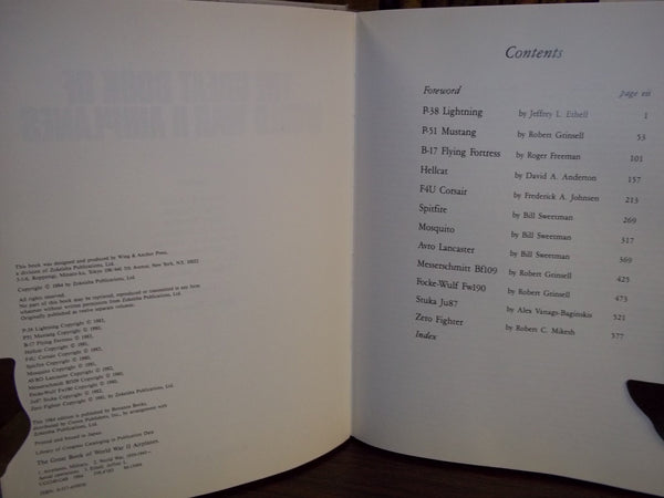 The Great Book Of World War II Airplanes Jeffrey L. Ethell and Rikyu Watanabe - Wide World Maps & MORE!