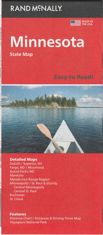 Minnesota State Map Easy to Read! [Map] RM Acquisition - Wide World Maps & MORE!
