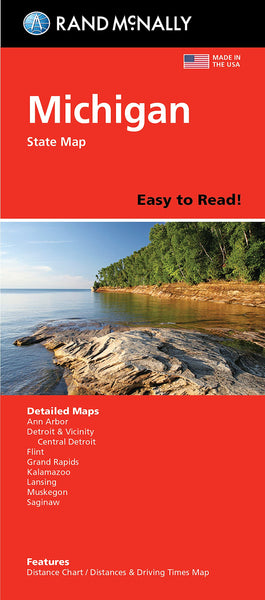 Rand McNally Easy To Read: Michigan State Map - Wide World Maps & MORE!