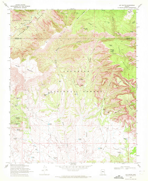 LOY BUTTE, AZ 7.5' 1970 [Map] United States Geological Survey - Wide World Maps & MORE!