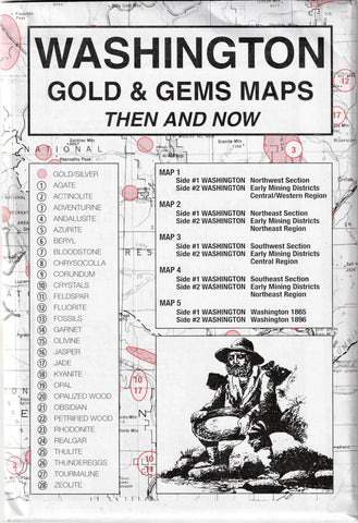 Then and Now #1862: Washington Gold & Gems Maps [Loose Leaf] R. N. Preston - Wide World Maps & MORE!