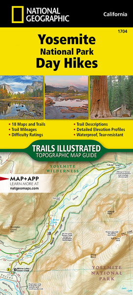 Yosemite National Park Day Hikes Map (National Geographic Topographic Map Guide, 1704) [Map] National Geographic Maps