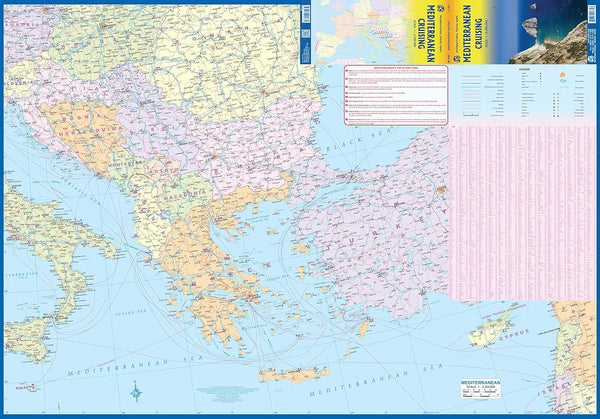 Mediterranean Cruising Travel Reference Map 1:2.2M [Map] ITMB Publishing LTD - Wide World Maps & MORE!