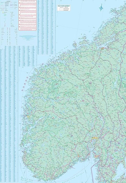 Oslo/Bergen South Norway 1:10K/800K Travel Reference Map - Wide World Maps & MORE!