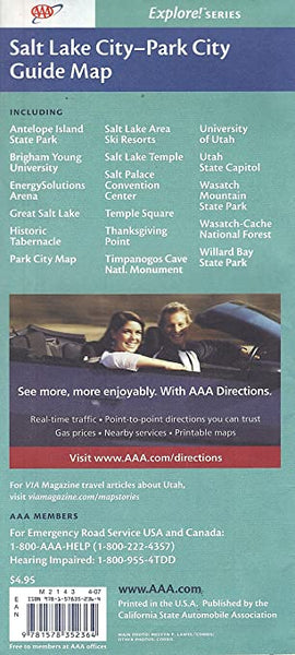 Salt Lake City - Park City Guide Map (Explore! Utah) - Wide World Maps & MORE!