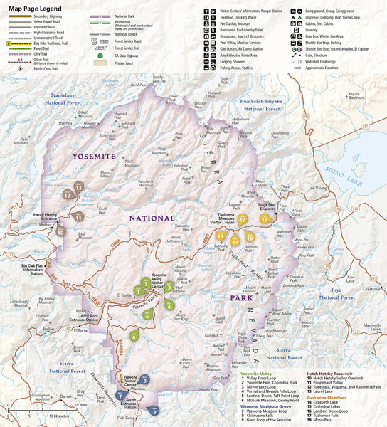 Yosemite National Park Day Hikes Map (National Geographic Topographic Map Guide, 1704) [Map] National Geographic Maps